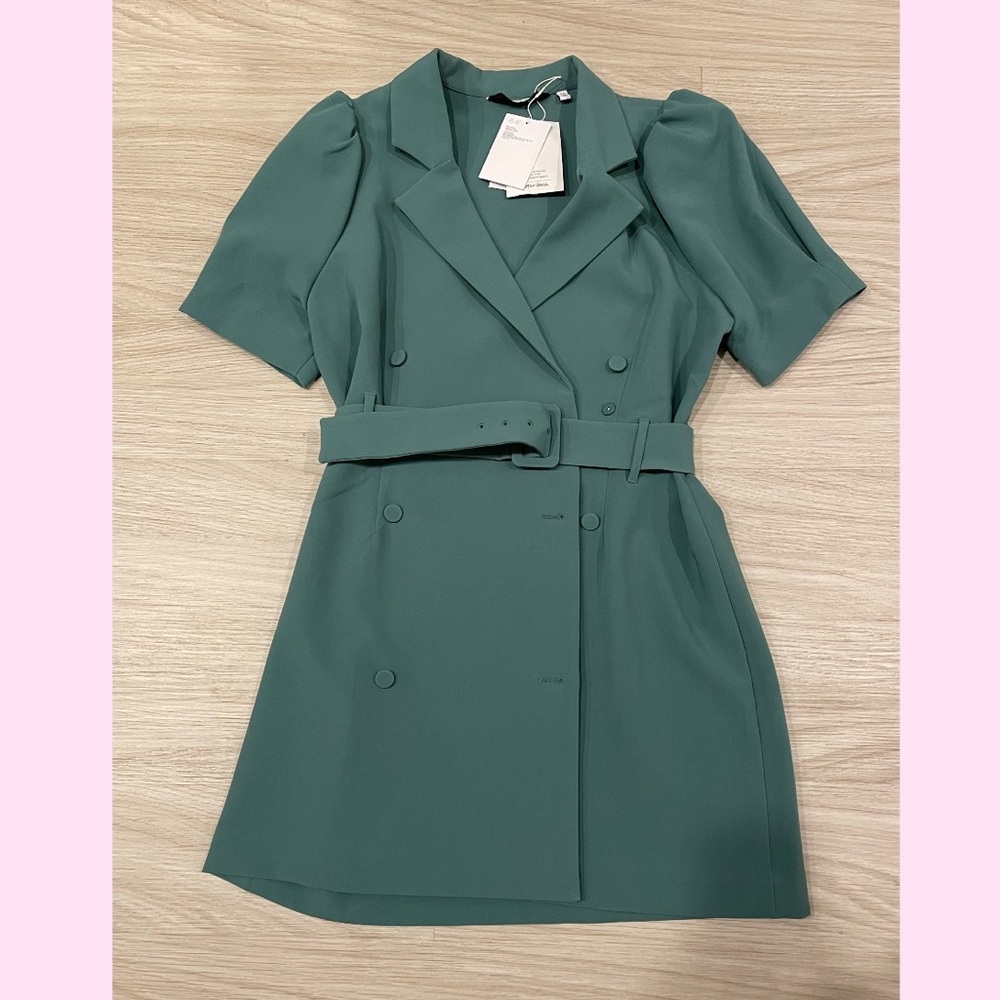 NWT &Other Stories Structured Sage Green Dress